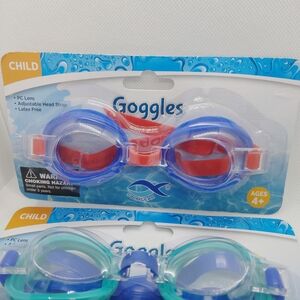 Kids Blue and Red Goggles